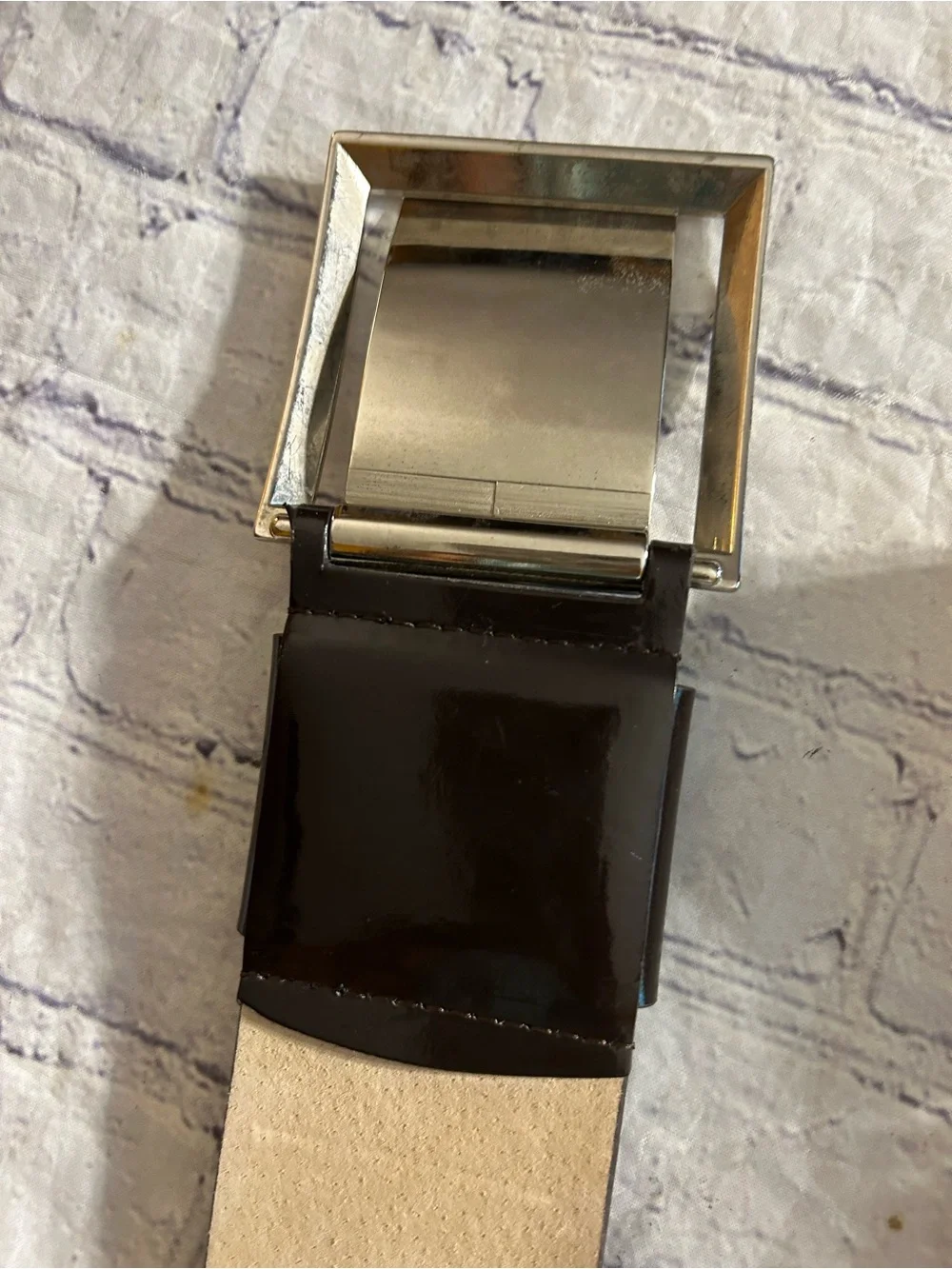 LAKE SHORE DRIVE WIDE BLACK PATENT LEATHER & (2)  PATENT BLACK & BROWN BELTS